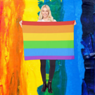 Cozy Pride: Rainbow Flag Fleece Blanket