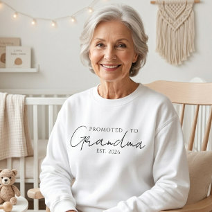 Cozy Promoted To Grandma EST Year Design Sweatshirt