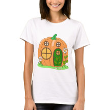 Cozy Pumpkin House Cute Autumn Fall Cartoon Design