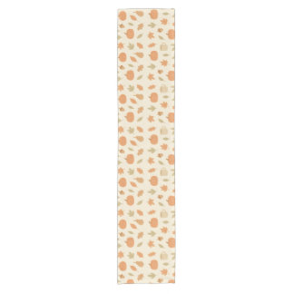 Cozy Pumpkin Spice Autumn Seamless Pattern Short Table Runner