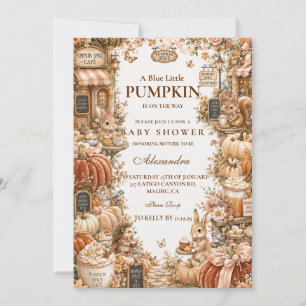Cozy Pumpkin Spice Baby Shower Invitation