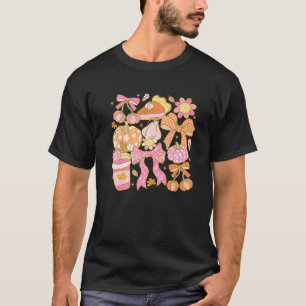 Cozy Pumpkin Spice Floral Autumn Pumpkin Pie Vibes T-Shirt