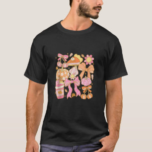 Cozy Pumpkin Spice Floral Autumn Pumpkin Pie Vibes T-Shirt