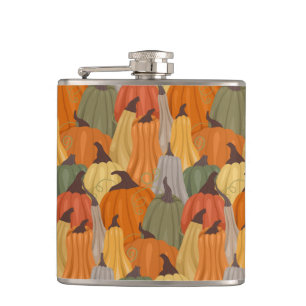 Cozy pumpkins hip flask
