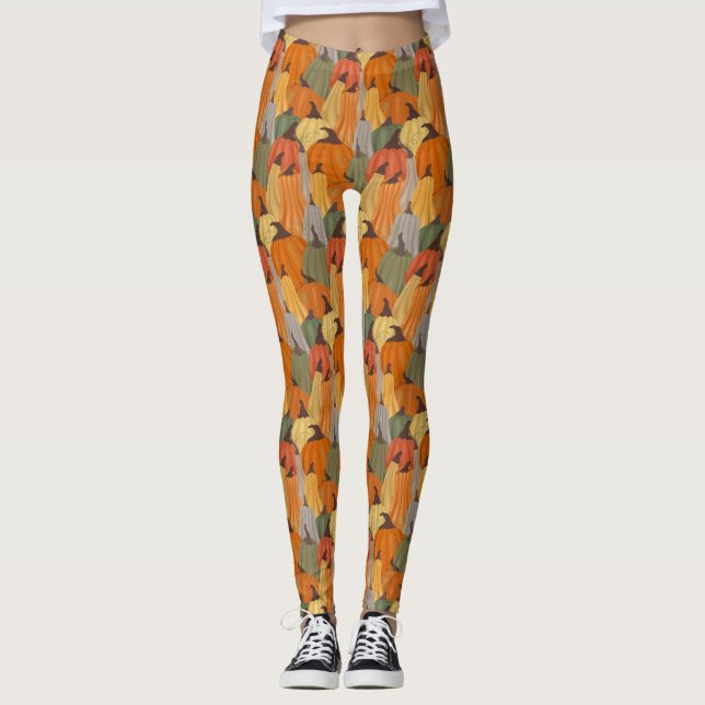 Cozy pumpkins leggings (Front)