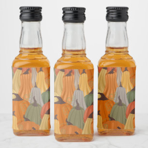 Cozy pumpkins liquor bottle label