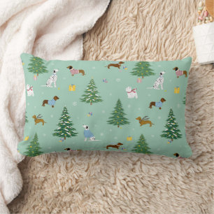 Cozy Pup Pastel Green Lumbar Pillow