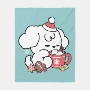 Cozy Puppy Dreams – Hot Chocolate and Christmas Fleece Blanket