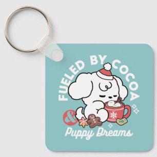 Cozy Puppy Dreams – Hot Chocolate and Christmas Keychain