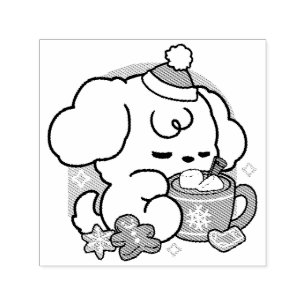 Cozy Puppy Dreams – Hot Chocolate and Christmas Self-inking Stamp