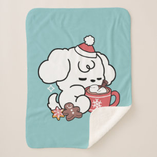 Cozy Puppy Dreams – Hot Chocolate and Christmas Sherpa Blanket