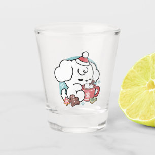 Cozy Puppy Dreams – Hot Chocolate and Christmas Shot Glass