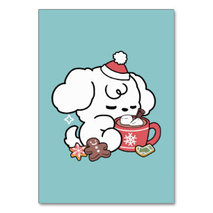 Cozy Puppy Dreams – Hot Chocolate and Christmas Table Number