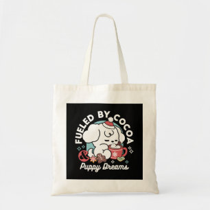 Cozy Puppy Dreams – Hot Chocolate and Christmas Tote Bag