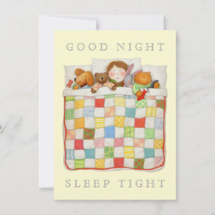 COZY QUILT 4.5x6.25 Blank Flat Card - Yellow