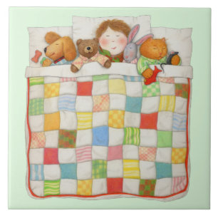 COZY QUILT 6x6 Ceramic Tile - Green