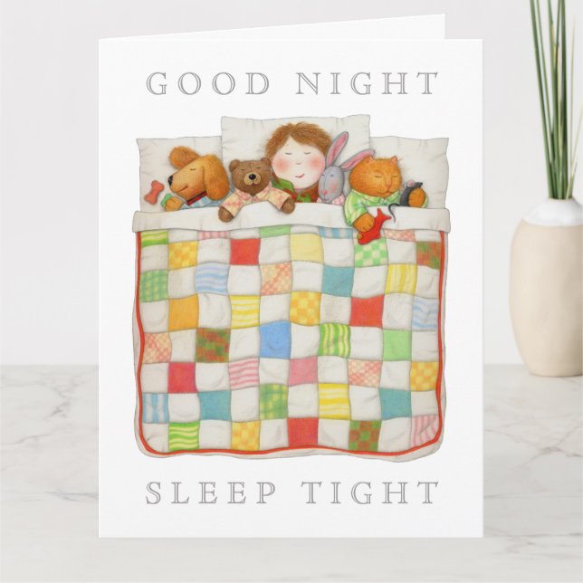 COZY QUILT Big Greeting Card  (Front)