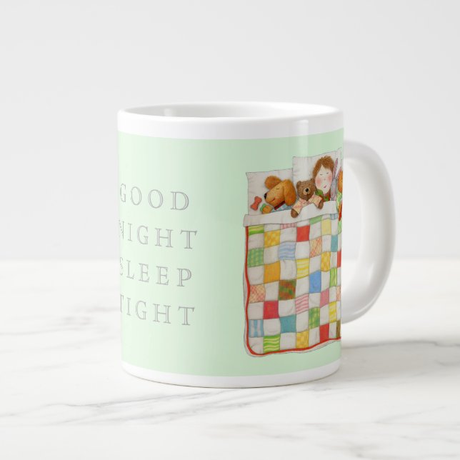 COZY QUILT Big Mug - Green (Front Right)