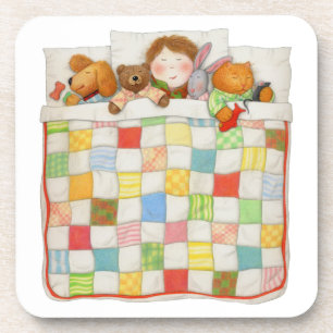 COZY QUILT Hard Plastic Beverage Coaster