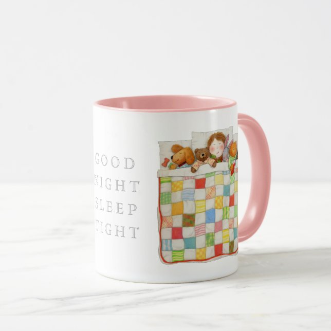 COZY QUILT Pink Combo Mug (Front Right)