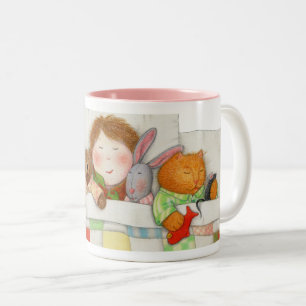 COZY QUILT Pink Two-Tone Mug