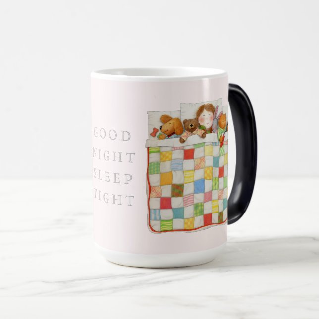 COZY QUILT Tall Morphing Mug - Pink (Front Right)
