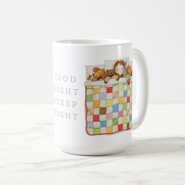 COZY QUILT Tall White Mug (Front Right)