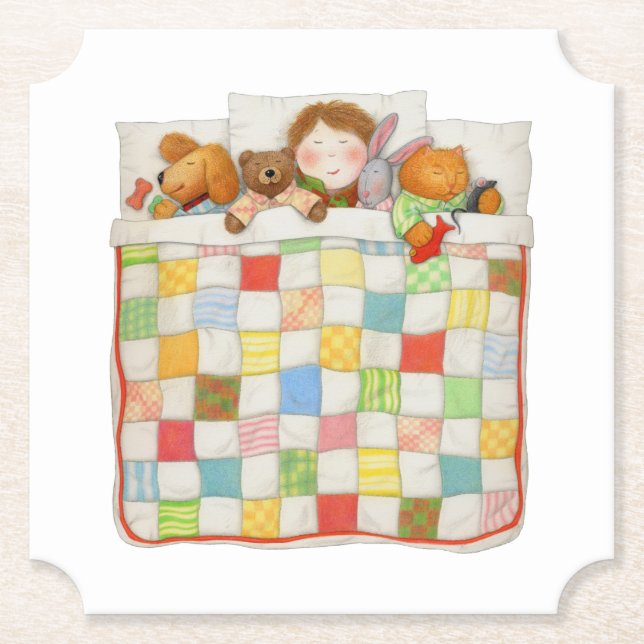 COZY QUILT Ticket Paper Coasters (Front)