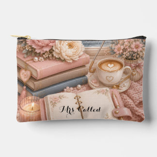 Cozy Rainy Day Floral Cosmetic Bag editable