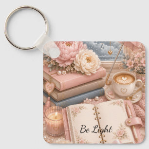 Cozy Rainy Day Floral Keychain Editable