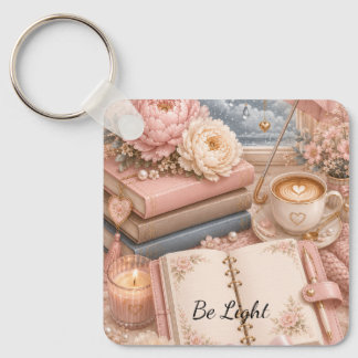 Cozy Rainy Day Floral Keychain Editable