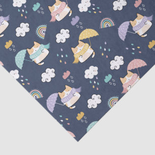 Cozy Rainy Day Pattern Tissue Paper