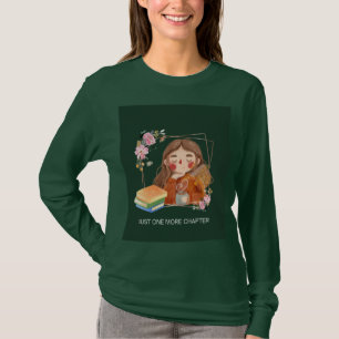 Cozy Reader Girl Aesthetic Graphic Tee