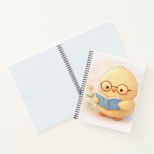Cozy Reading Alma Chick Cute Notebook (Inside)