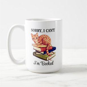 Cozy Reading Cat - I’m Booked Coffee Mug