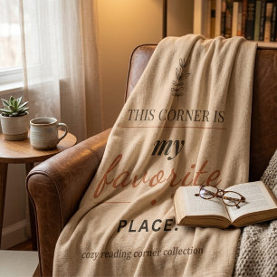 Cozy Reading Corner Throw Blanket 