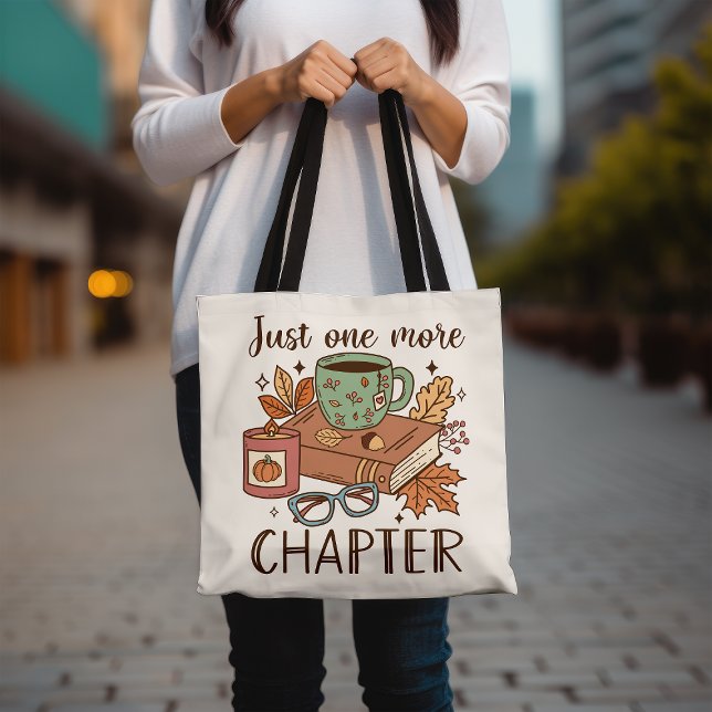Cozy Reading Just One More Chapter Book Lover Tote Bag (Creator Uploaded)