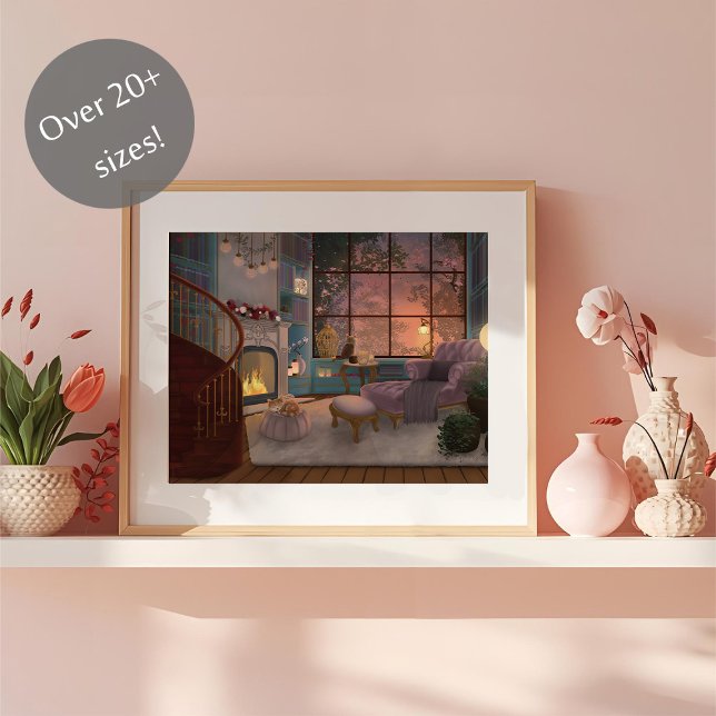 Cozy Reading Sunset Room Poster (Creator Uploaded)