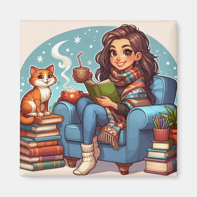 Cozy Reading Time Magnet (Front)