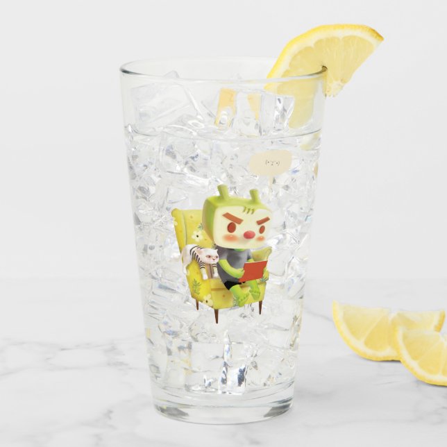 Cozy Reading Time with Pet Glass (Back Ice)