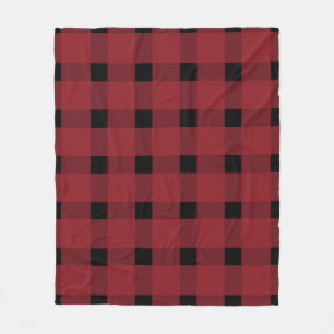 Cozy Red & Black Gingham-Home Decor & Gifts Fleece Blanket