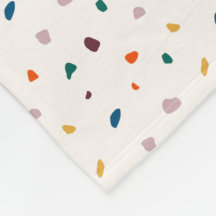 Cozy Retro Terrazzo Fleece Blanket 