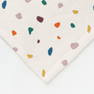 Cozy Retro Terrazzo Fleece Blanket 