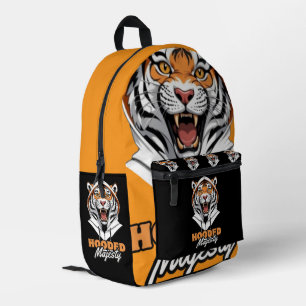 Cozy Roar Tiger Street Art Design Printed Backpack