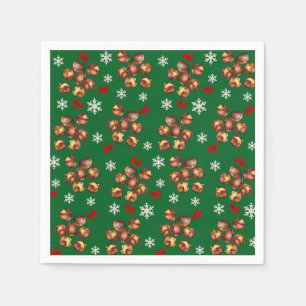 Cozy Roasted Chestnuts And Snowflakes Winter Napkin