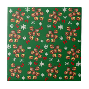 Cozy Roasted Chestnuts And Snowflakes Winter Tile