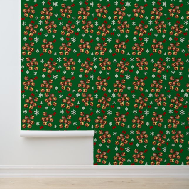 Cozy Roasted Chestnuts  And Snowflakes Winter Wallpaper (Application)