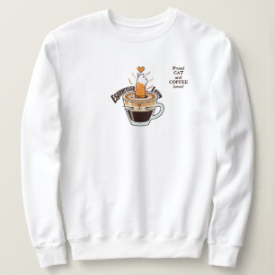 Cozy Rustic Cat Coffee Lover Funny Style Sweatshirt