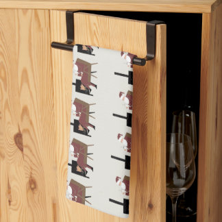 Cozy Santa Fireplace Pattern Decorative Kitchen To Kitchen Towel