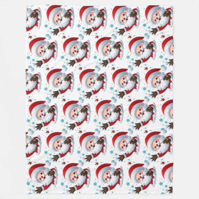 Cozy Santa Fleece Blanket (Front)